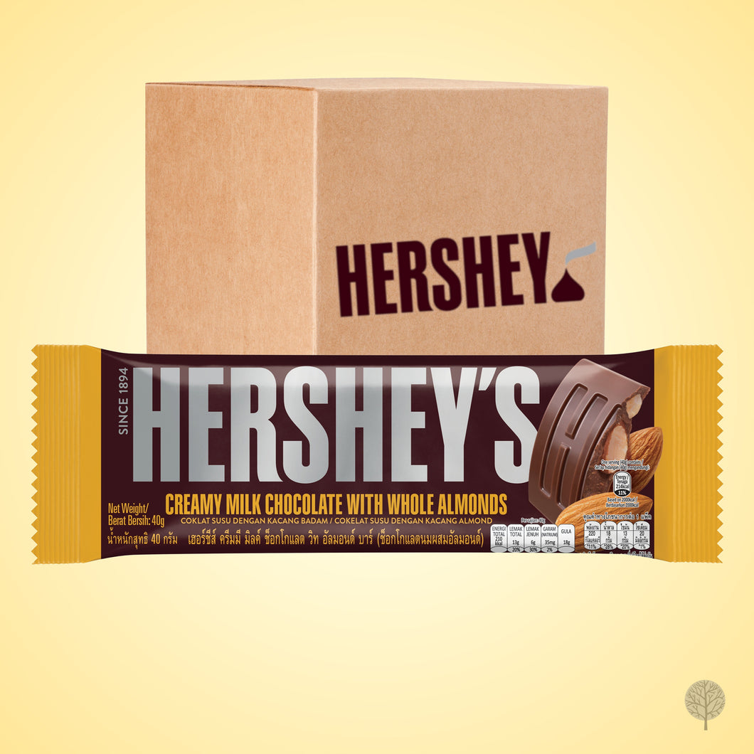 Hershey's Creamy Milk With Almonds - 56g x 24 pkts Box