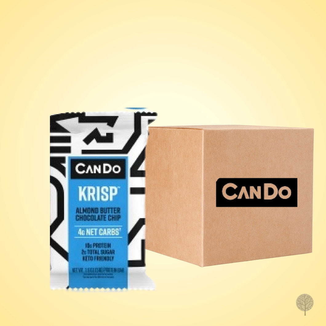 CANDO - CHOCOLATES - KETO KRISP - ALMOND BUTTER CHOCOLATE CHIP - 51G X 12 BOX