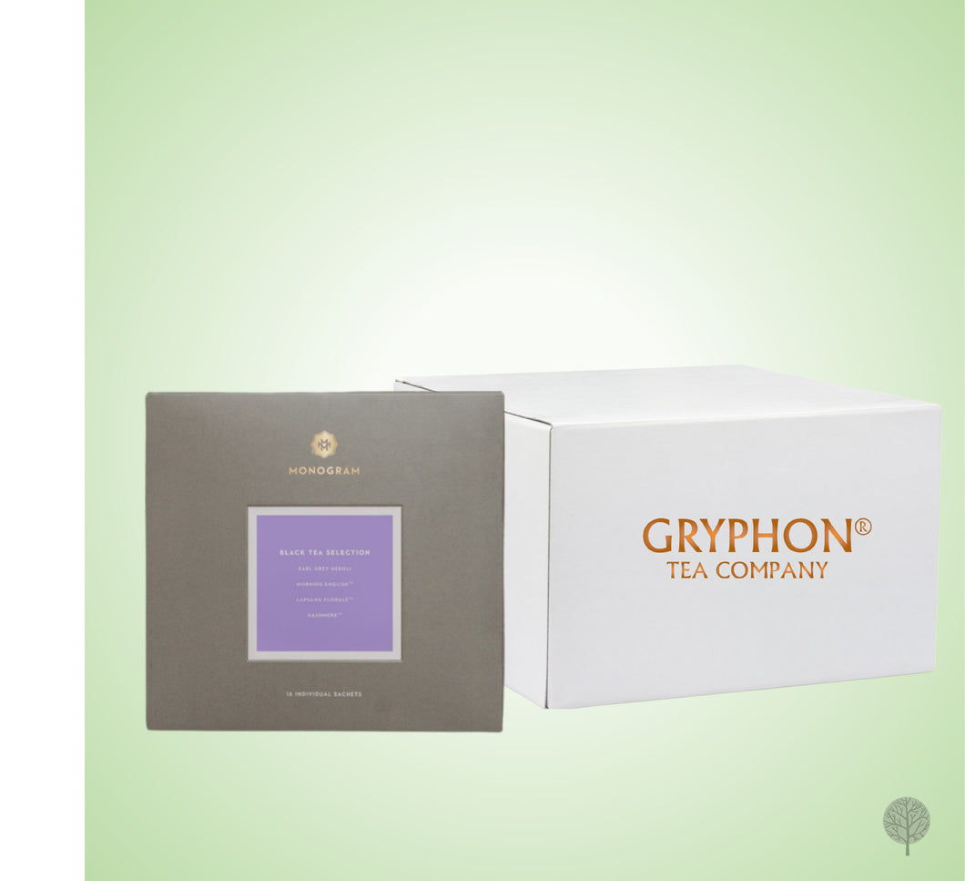 GRYPHON - TEA - TEABAGS - MONOGRAM (TEA TASTING ASSORTMENT BOX) BLACK TEA SELECTION - G X 16 X 1 BOX
