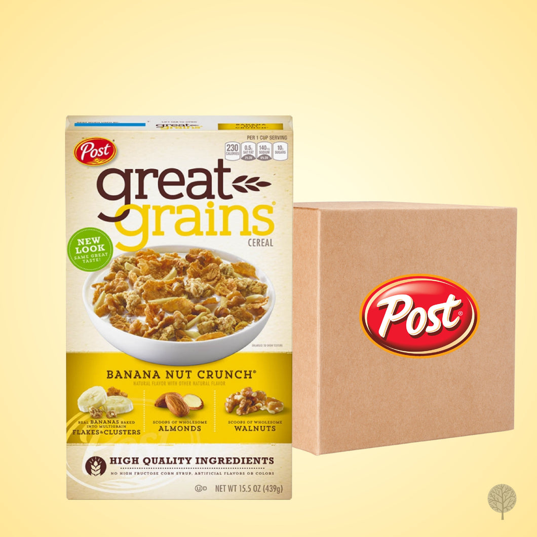 POST FOOD - CEREAL - CRUNCH - GREAT GRAINS BANANA NUT CRUNCH - 439G X 12 BOX