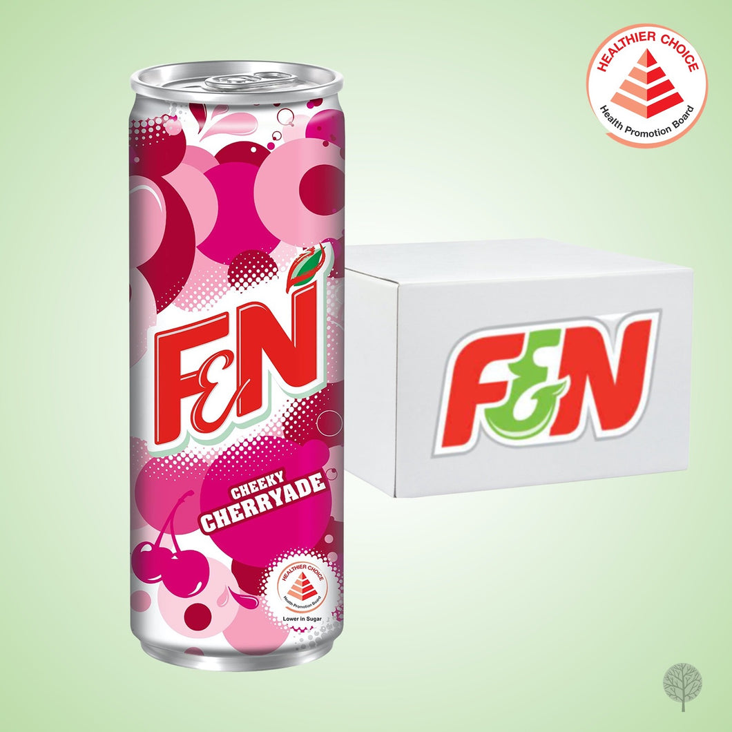 F&N Cheeky Cherryade - Low Sugar - 325ml x 24 cans Carton