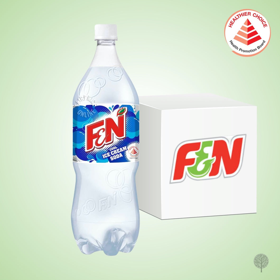 F&N Cool Ice Cream Soda - Low Sugar - 1.5L x 12 btls Carton