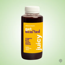 Load image into Gallery viewer, Juicy Cold Pressed Juice - Get Acai'ted (Acai / Lime / Honey) - 300ml x 12 btls Carton *CHILLED*