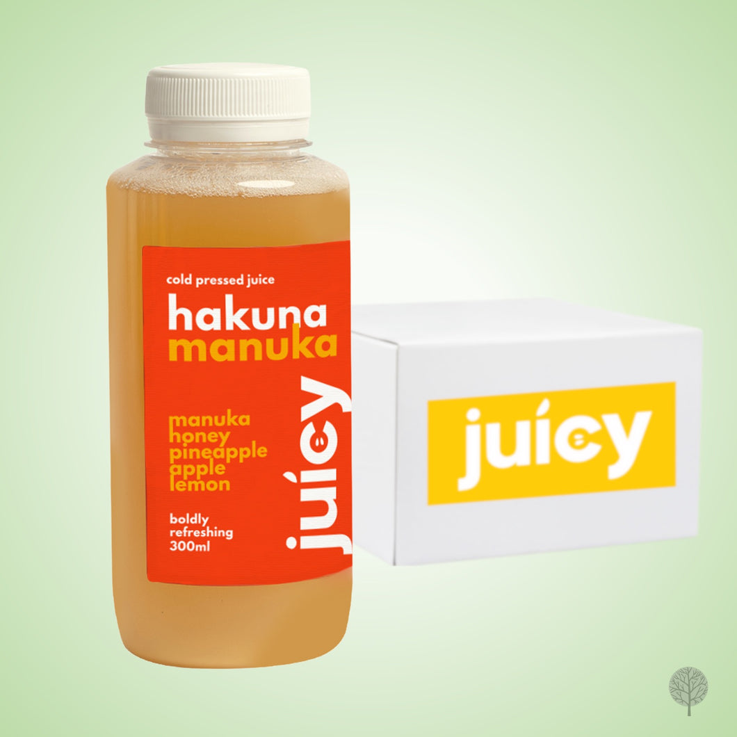 Juicy Cold Pressed Juice - Hakuna Manuka (Manuka Honey / Lemon) - 300ml x 12 btls Carton *CHILLED*