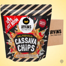 Load image into Gallery viewer, Irvins Salted Egg Hot Boom Cassava Chips - 95g x 24 pkts Carton