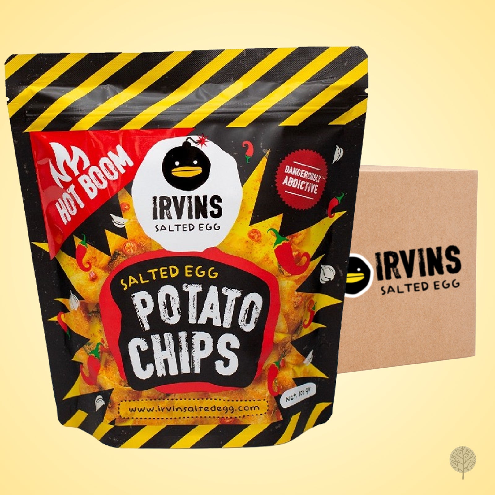 Irvins Salted Egg Hot Boom Potato Chips - 95g X 24 Pkts Carton ...