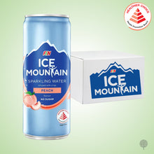 Load image into Gallery viewer, Ice Mountain Sparkling Water Peach - 325ml x 24 cans Carton