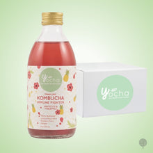 Load image into Gallery viewer, Yocha Kombucha - Immune Fighter (Hibiscus / Pineapple) - 300ml x 12 btls Carton *CHILLED*