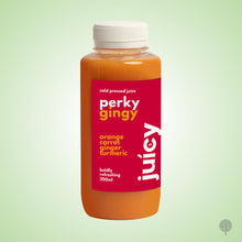 Load image into Gallery viewer, Juicy Cold Pressed Juice - Perky Gingy (Carrot / Ginger / Turmeric) - 300ml x 12 btls Carton *CHILLED*
