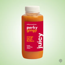 Load image into Gallery viewer, Juicy Cold Pressed Juice - Perky Gingy (Carrot / Ginger / Turmeric) - 300ml x 12 btls Carton *CHILLED*