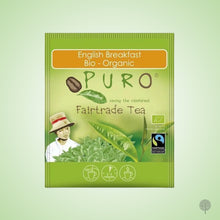 Load image into Gallery viewer, Puro Fairtrade Tea - Bio Organic English Breakfast - 25 Teabags x 6 boxes Carton