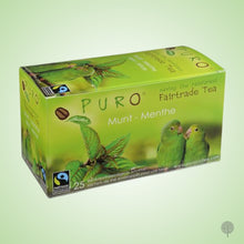 Load image into Gallery viewer, Puro Fairtrade Tea - Green Tea Mint - 25 Teabags x 6 boxes Carton