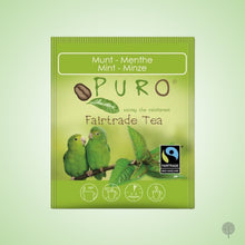 Load image into Gallery viewer, Puro Fairtrade Tea - Green Tea Mint - 25 Teabags x 6 boxes Carton