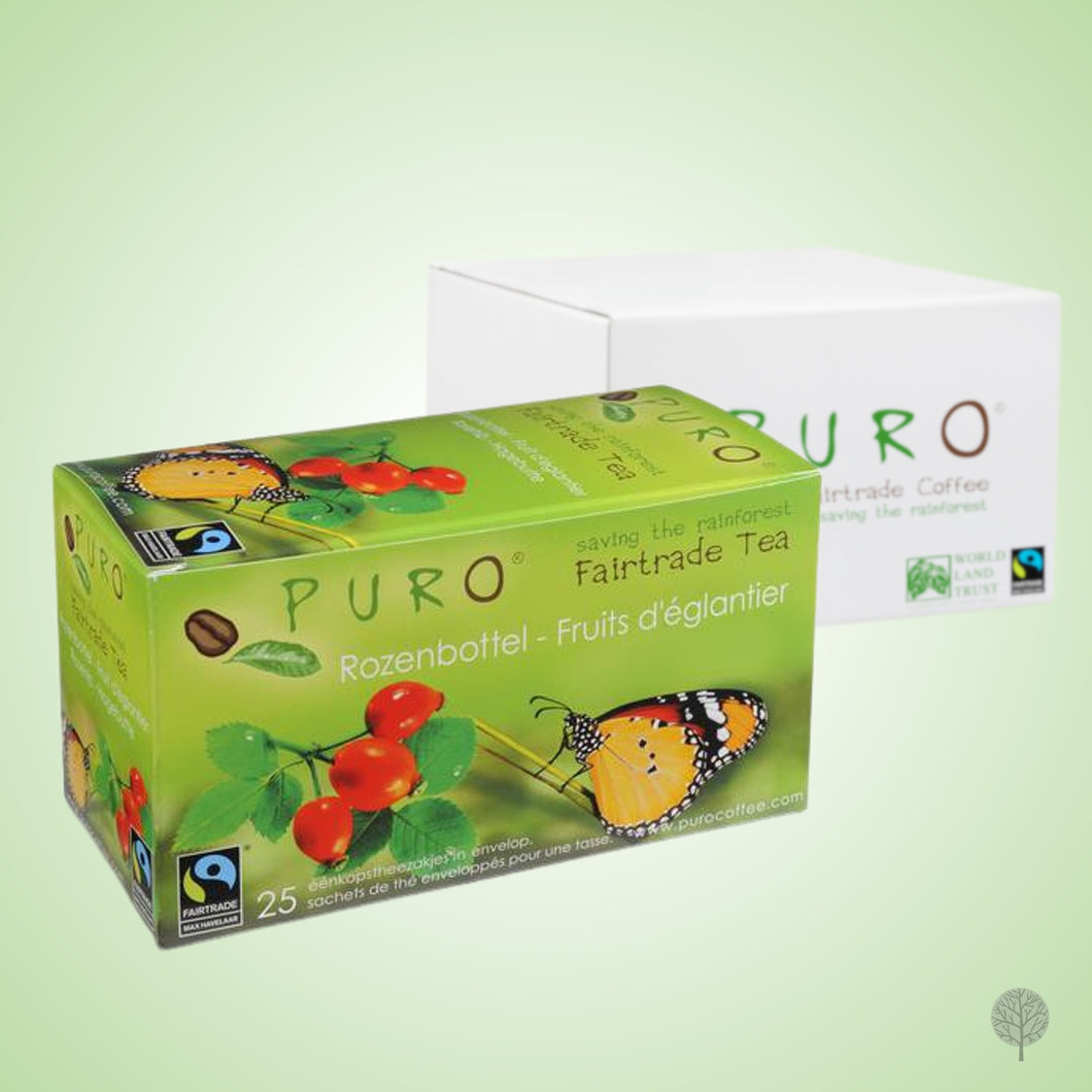 Puro Fairtrade Tea - Rosehip - 25 Teabags x 6 boxes Carton