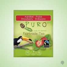 Load image into Gallery viewer, Puro Fairtrade Tea - Strawberry - 25 Teabags x 6 boxes Carton