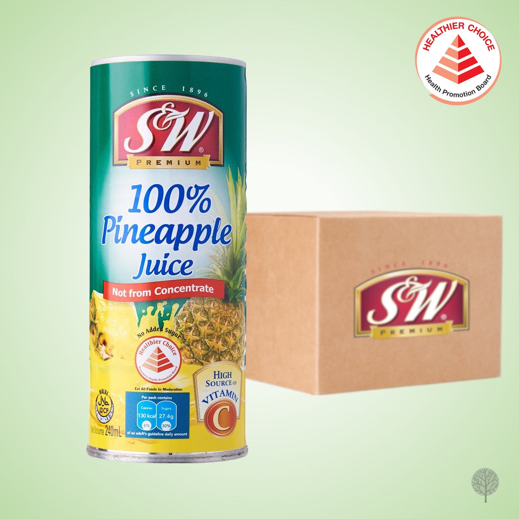 S&W Pure Pineapple Juice - 240ml x 24 cans Carton