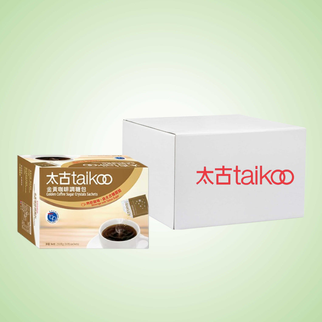 TAIKOO - SUGAR - GOLDEN COFFEE SUGAR CRYSTALS SACHETS - 50's X 5G X 24 PKT