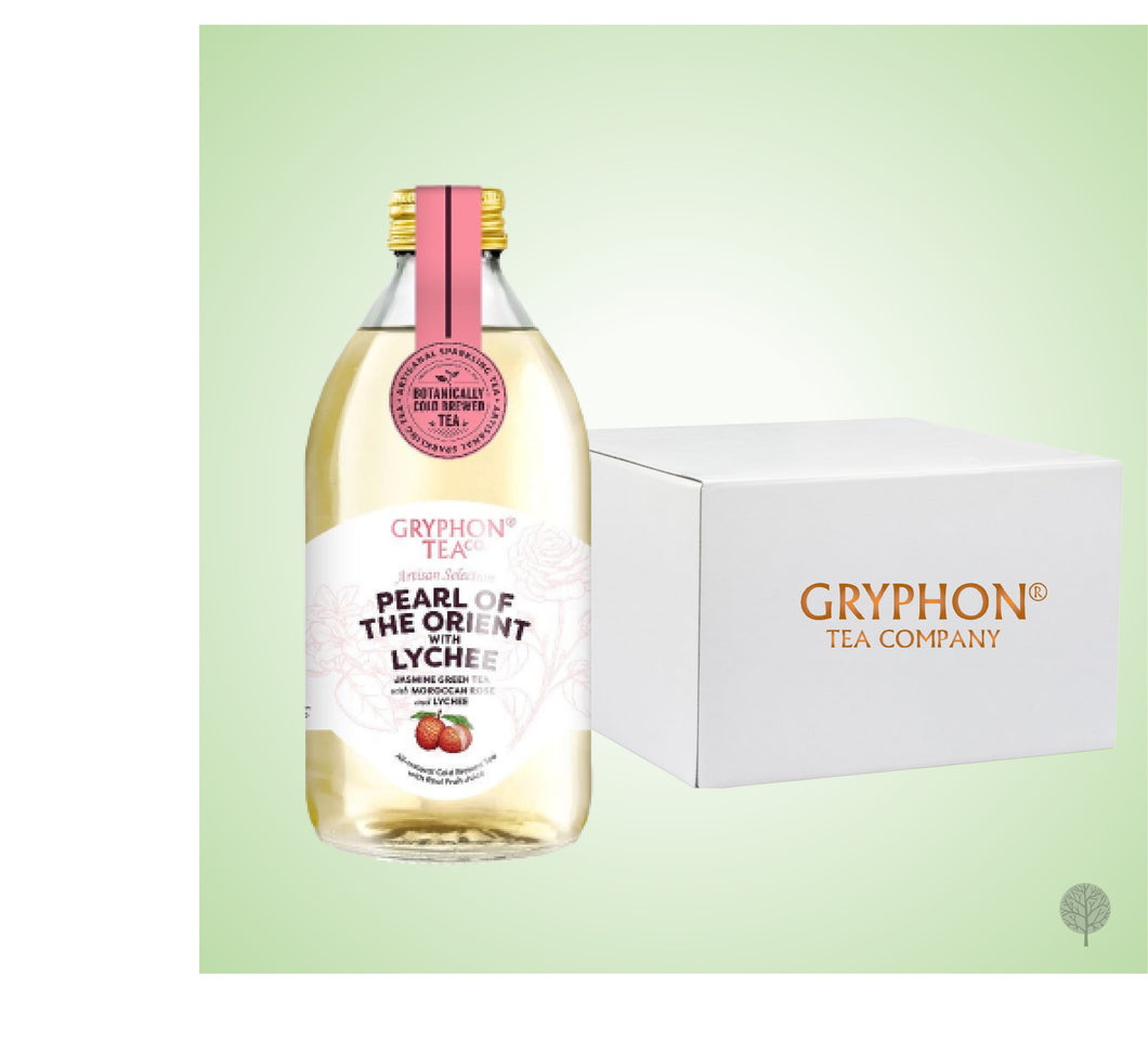 GRYPHON - TEA - BOTS - BOTANICALLY COLD BREWS SPARKLING TEAS (PEARL OF THE ORIENT WITH LYCHEE) - 300ML X 12 BOX