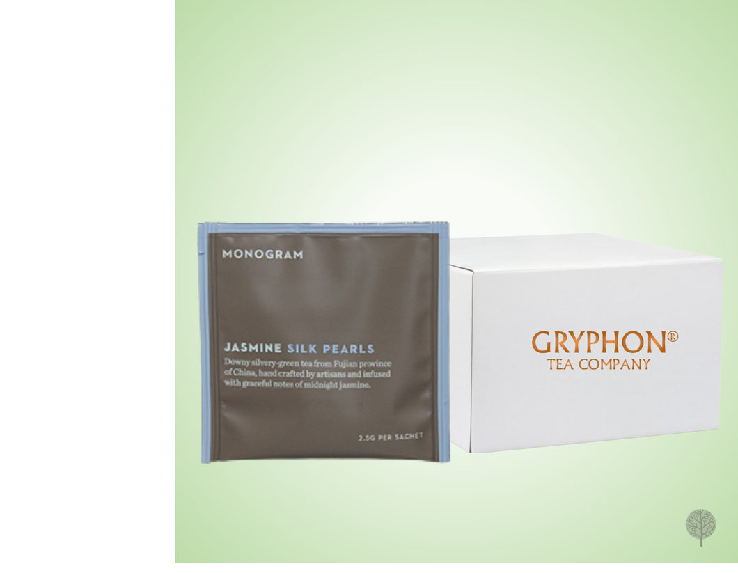 GRYPHON - TEA - TEABAGS - MONOGRAM (GREEN TEA AND OOLONG SELECTION) JASMINE SILK PEARLS - 2.5G X 16 X 1 BOX