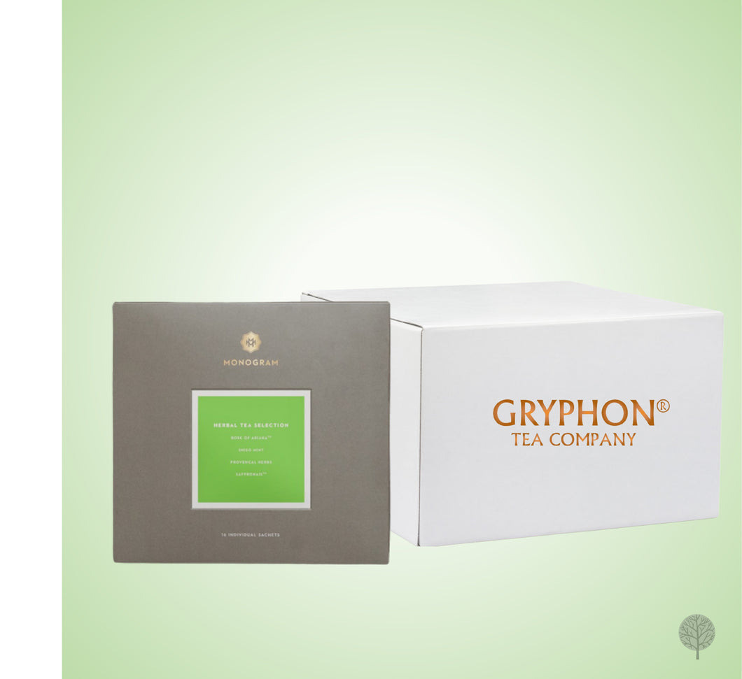 GRYPHON - TEA - TEABAGS - MONOGRAM (TEA TASTING ASSORTMENT BOX) HERBAL SELECTION - G X 16 X 1 BOX