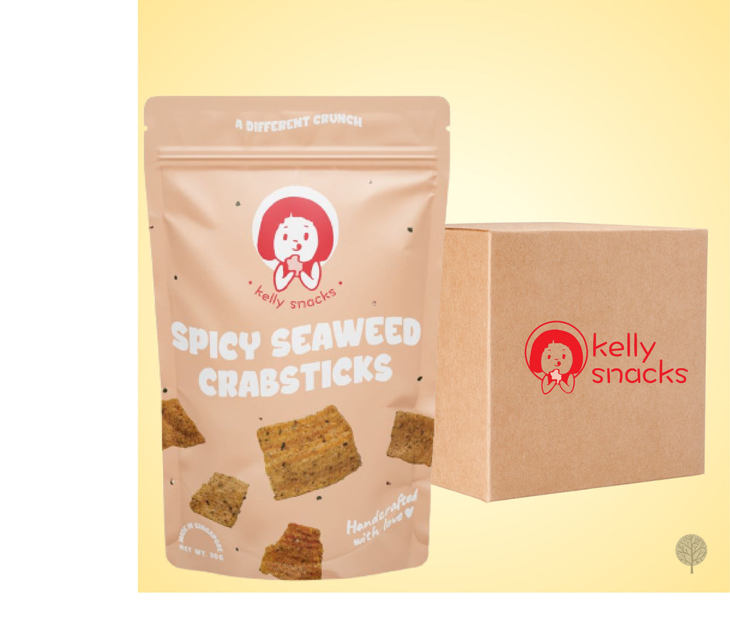 KELLY SNACKS - OTHER SNACKS - CRABSTICKS - SPICY SEAWEED - 50G X 12 PKT