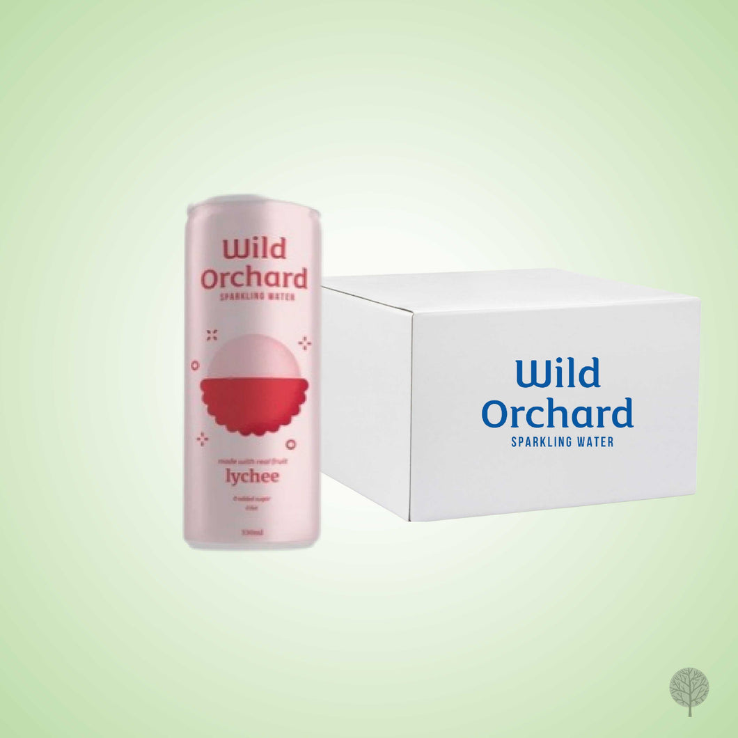 WILD ORCHARD - ASIAN BEVERAGE - LYCHEE SPARKLING - 330ML X 6 CAN