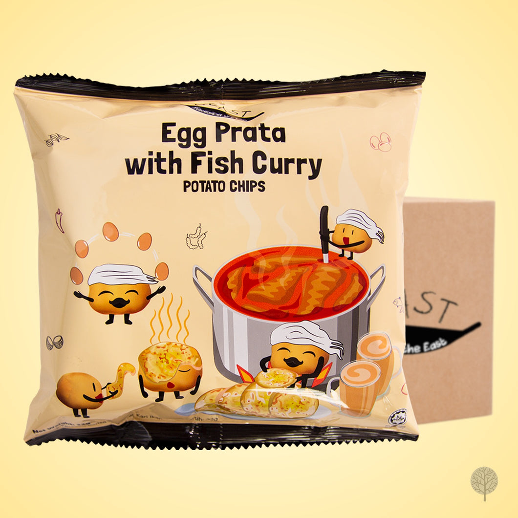F.EAST Potato Chips - Egg Prata Fish Curry Flavour - 22g x 30 pkts Carton