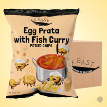 Load image into Gallery viewer, F.EAST Potato Chips - Egg Prata With Fish Curry Flavour - 70g x 24 pkts Carton

