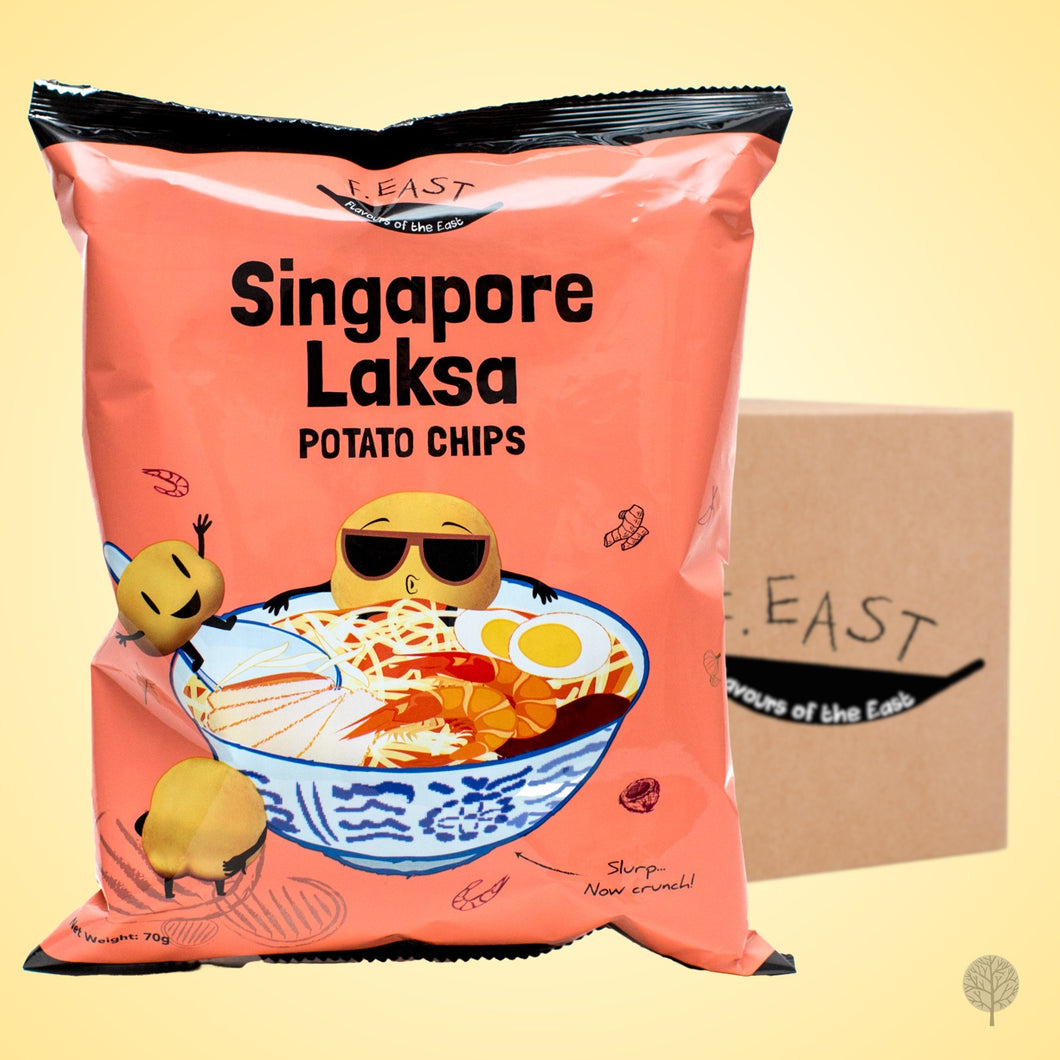 F.EAST Potato Chips - Singapore Laksa Flavour - 70g x 24 pkts Carton