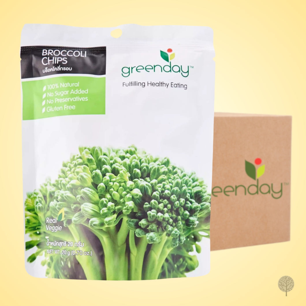 Greenday Veg Chips - Broccoli - 20g x 36 pkts Carton