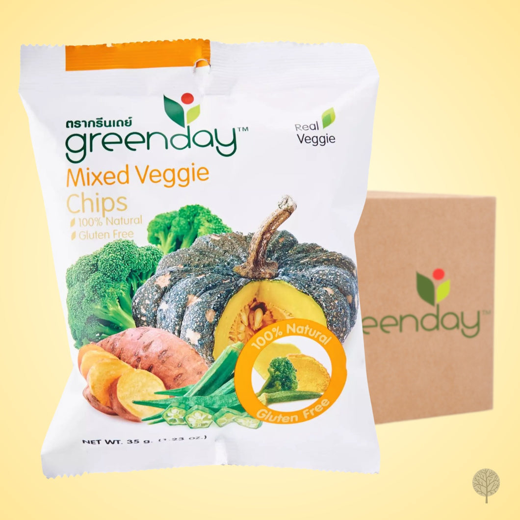 Greenday Veg Chips - Mixed Veggie - 35g x 36 pkts Carton