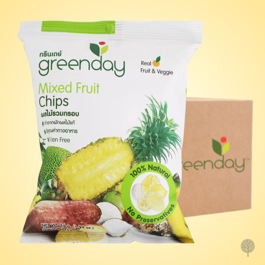 Greenday Fruit Chips - Mixed Fruit - 55g x 36 pkts Carton