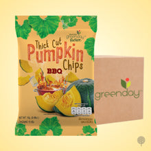 Load image into Gallery viewer, Greenday Veg Chips - Pumpkin - BBQ Flavour - 15g x 36 pkts Carton
