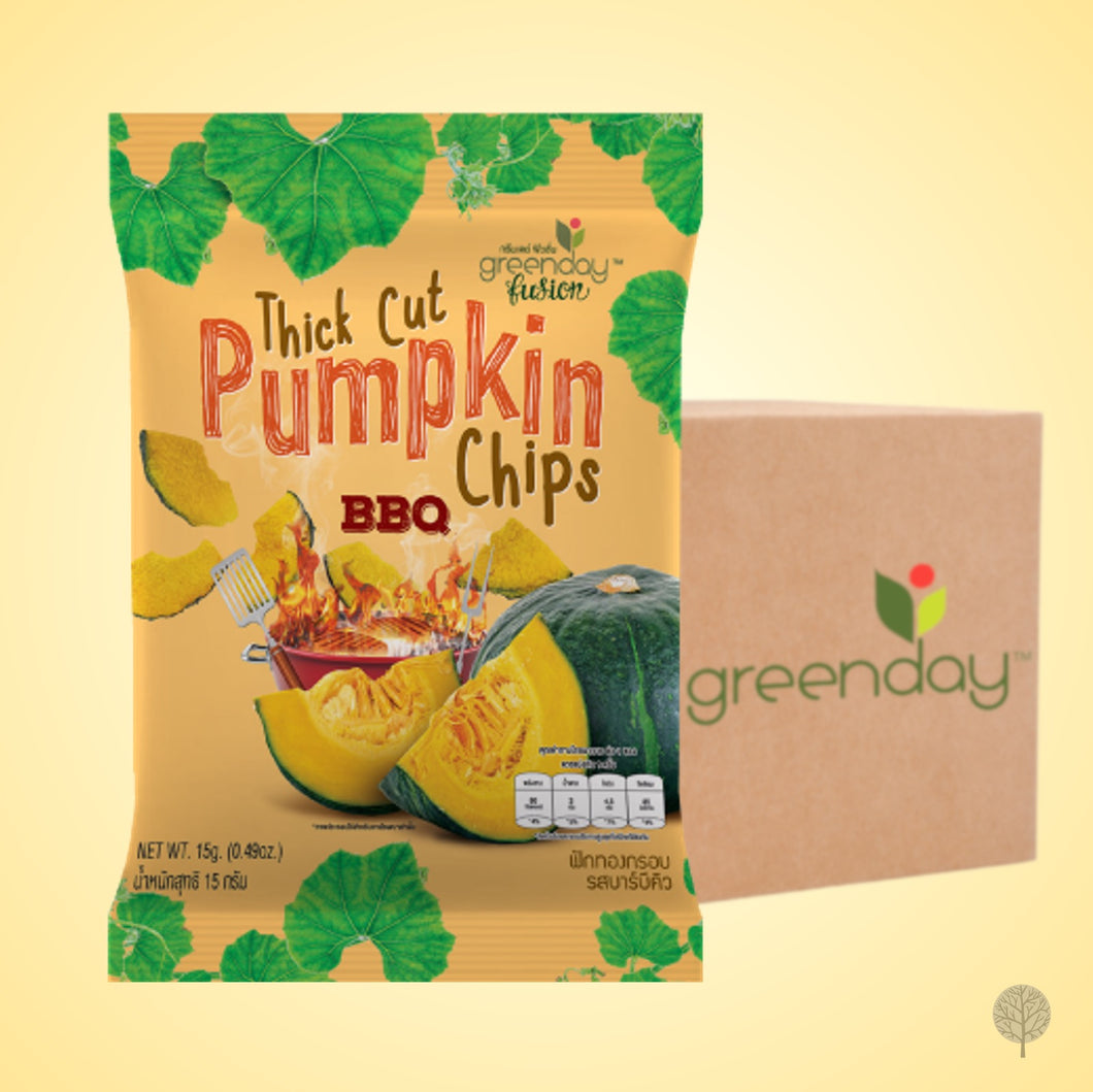 Greenday Veg Chips - Pumpkin - BBQ Flavour - 15g x 36 pkts Carton