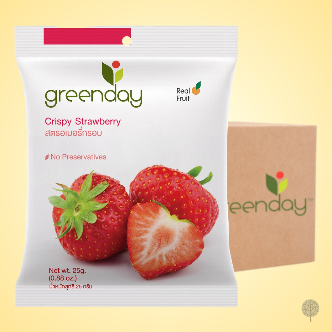 Greenday Fruit Chips - Strawberry - 25g x 36 pkts Carton