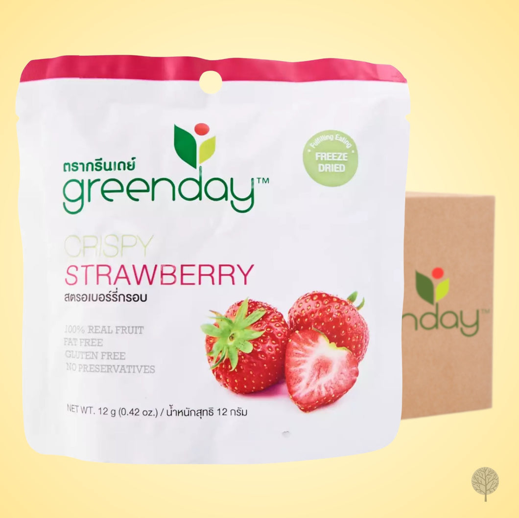 Greenday Fruit Chips - Strawberry - 12g x 36 pkts Carton