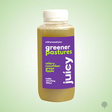 Load image into Gallery viewer, Juicy Cold Pressed Juice - Greener Pastures (Green Apple / Celery / Cucumber) - 300ml x 12 btls Carton *CHILLED*
