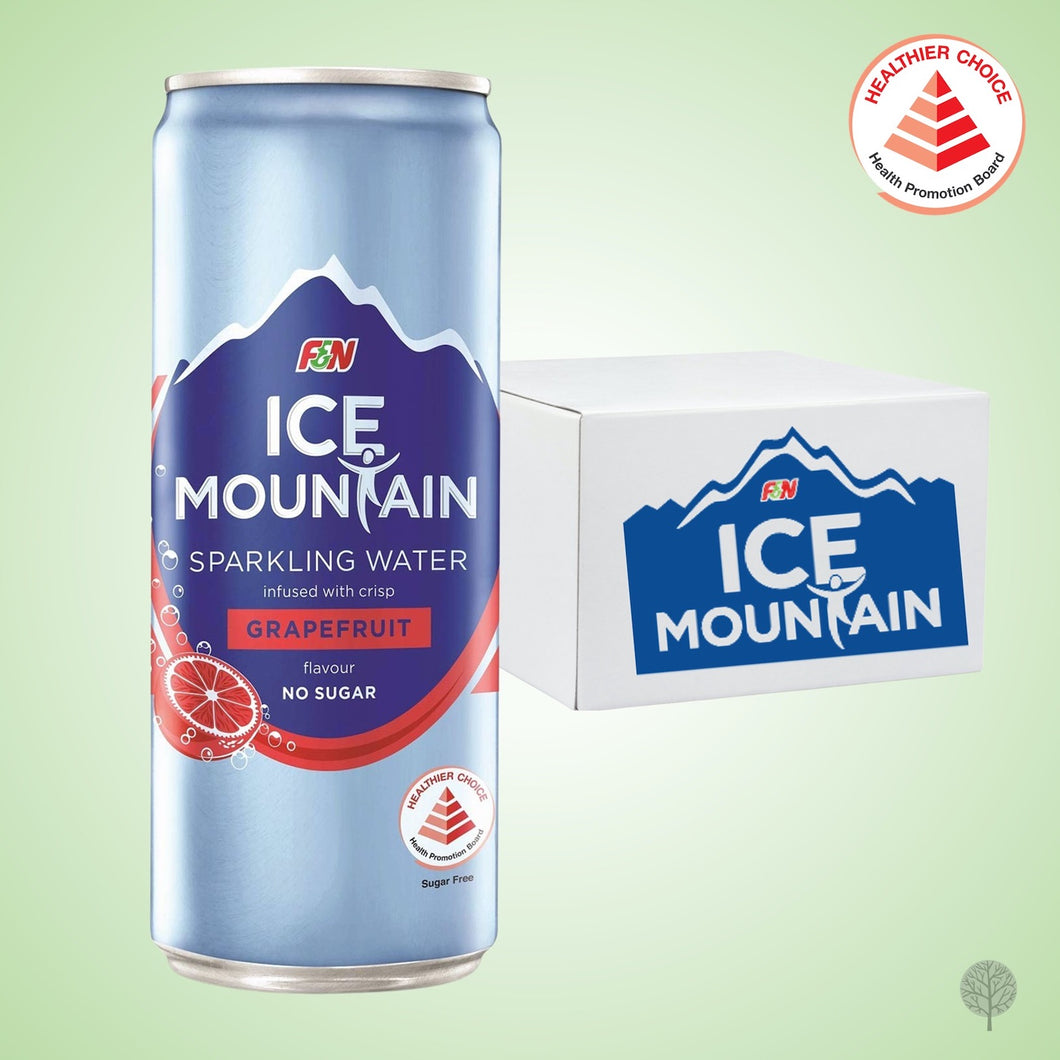 Ice Mountain Sparkling Water Grapefruit - 325ml x 24 cans Carton