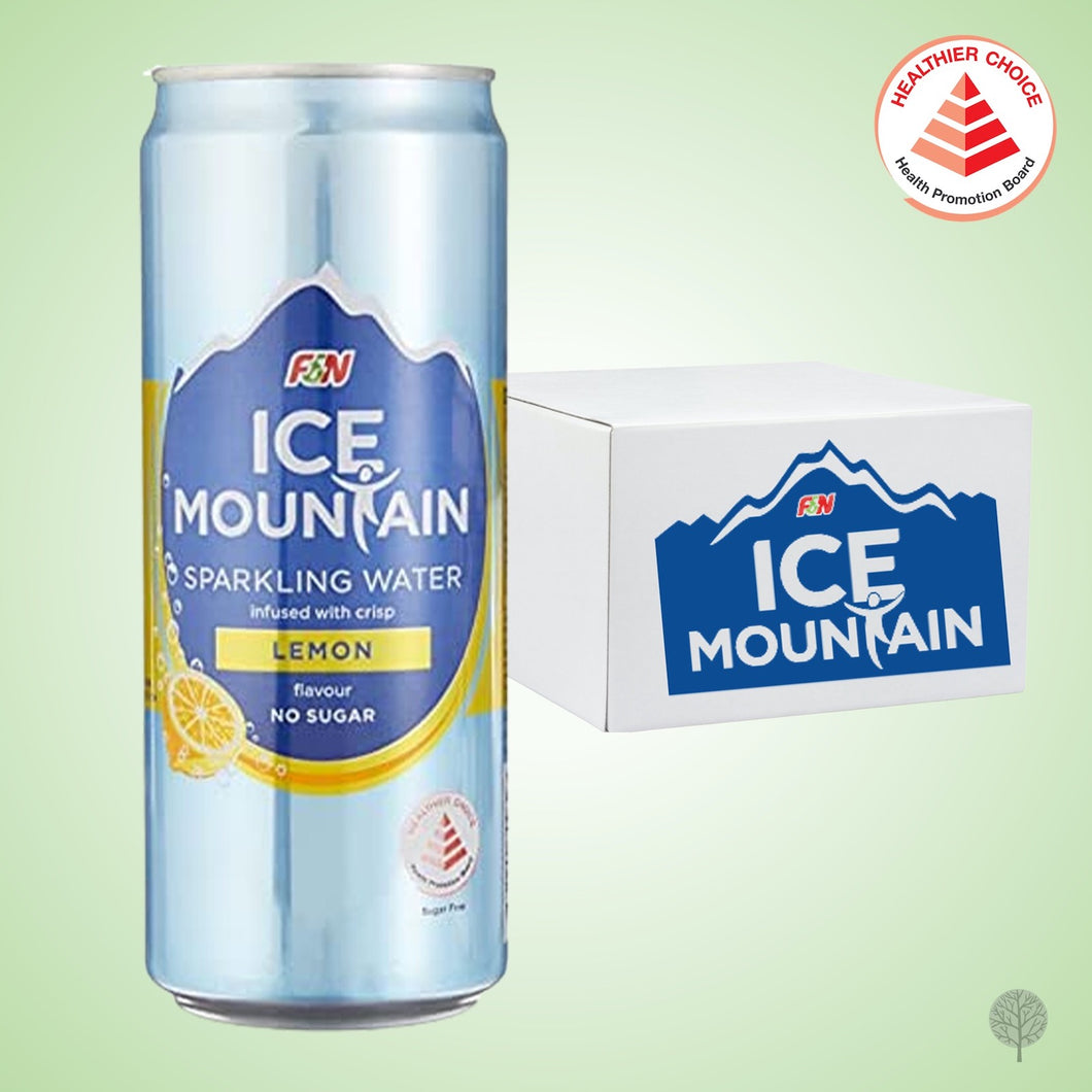 Ice Mountain Sparkling Water Lemon - 325ml x 24 cans Carton