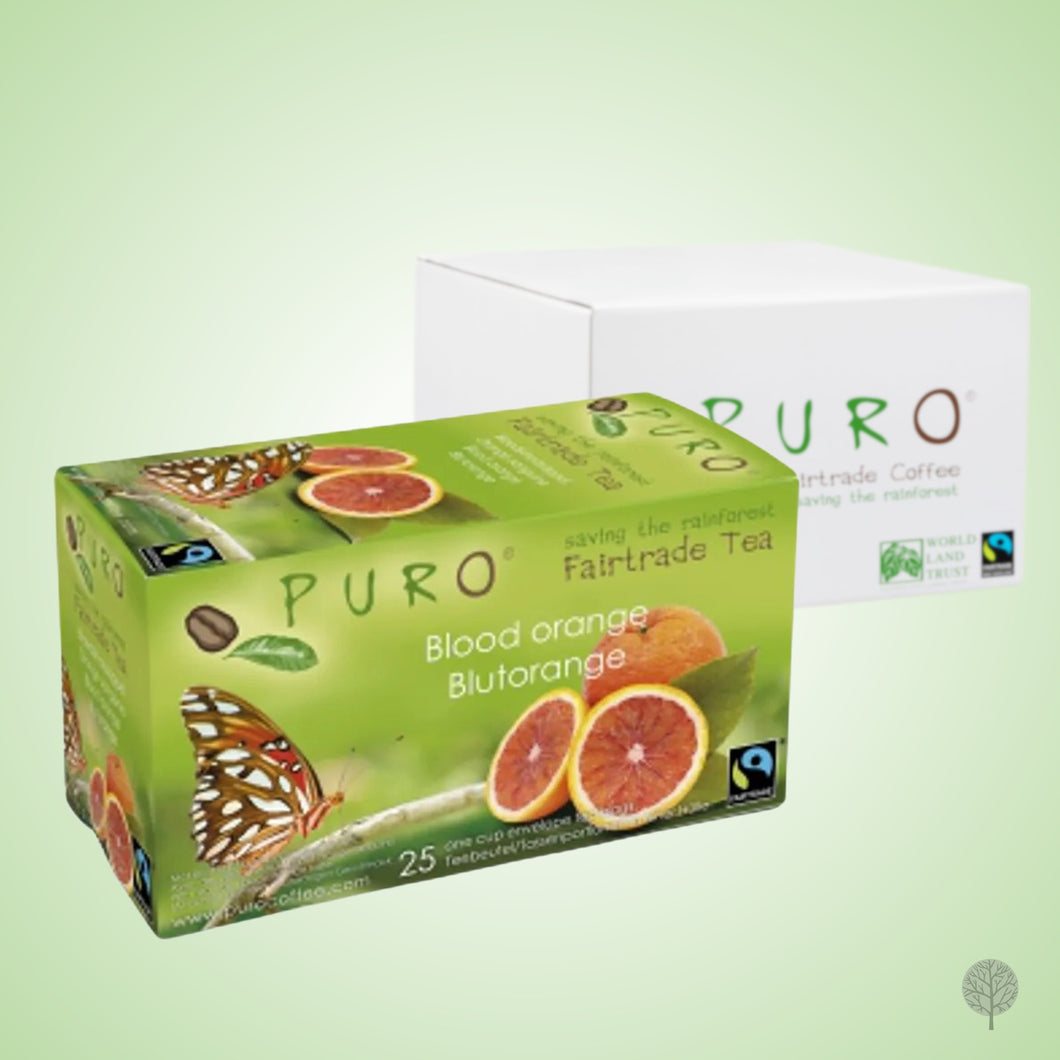 Puro Fairtrade Tea - Blood Orange - 25 Teabags x 6 boxes Carton