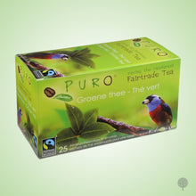 Load image into Gallery viewer, Puro Fairtrade Tea - Green Tea - 25 Teabags x 6 boxes Carton
