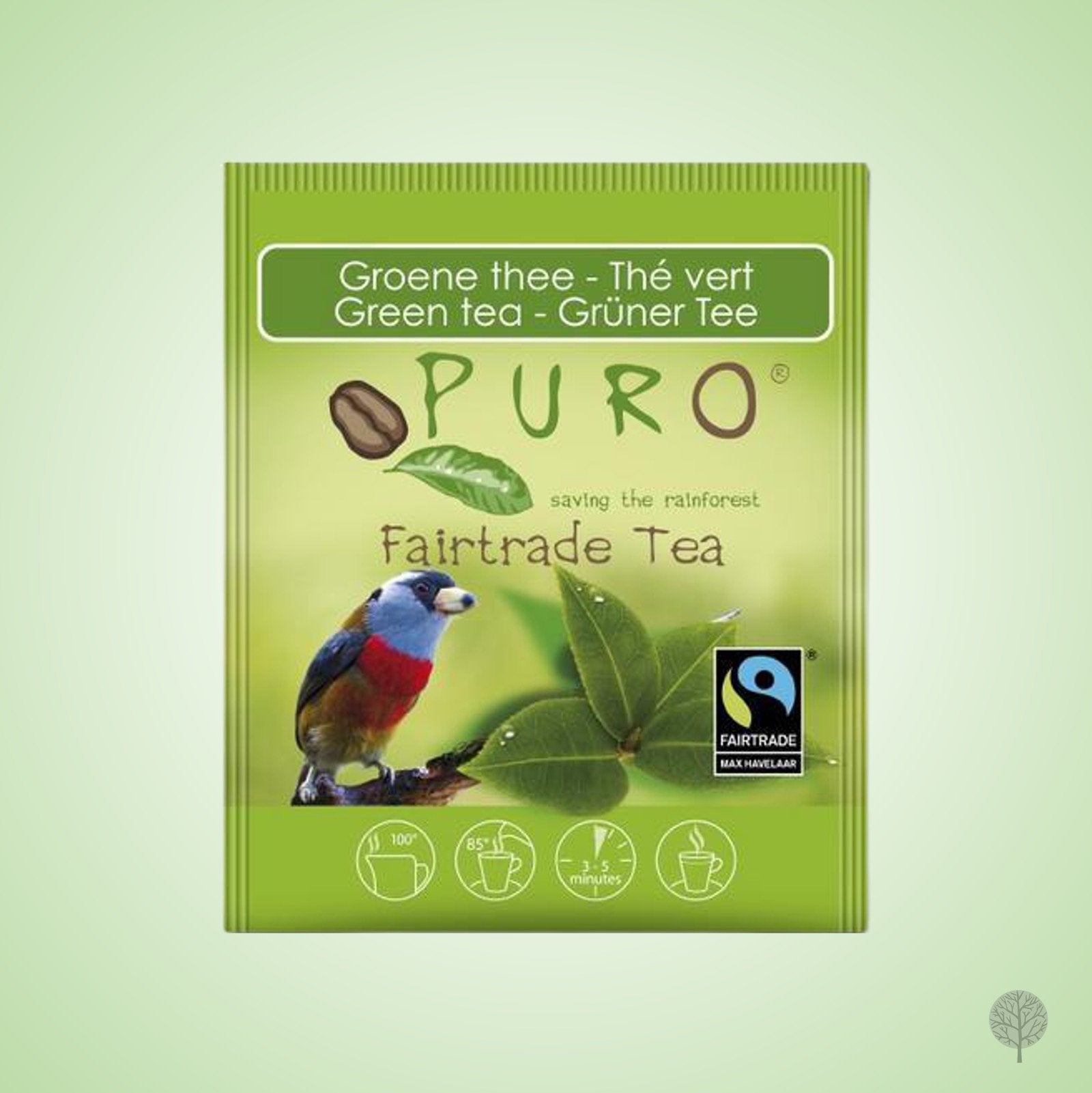 Puregro Tea Puro Fairtrade Tea - Green Tea - 25 Teabags x 6 boxes Carton ...