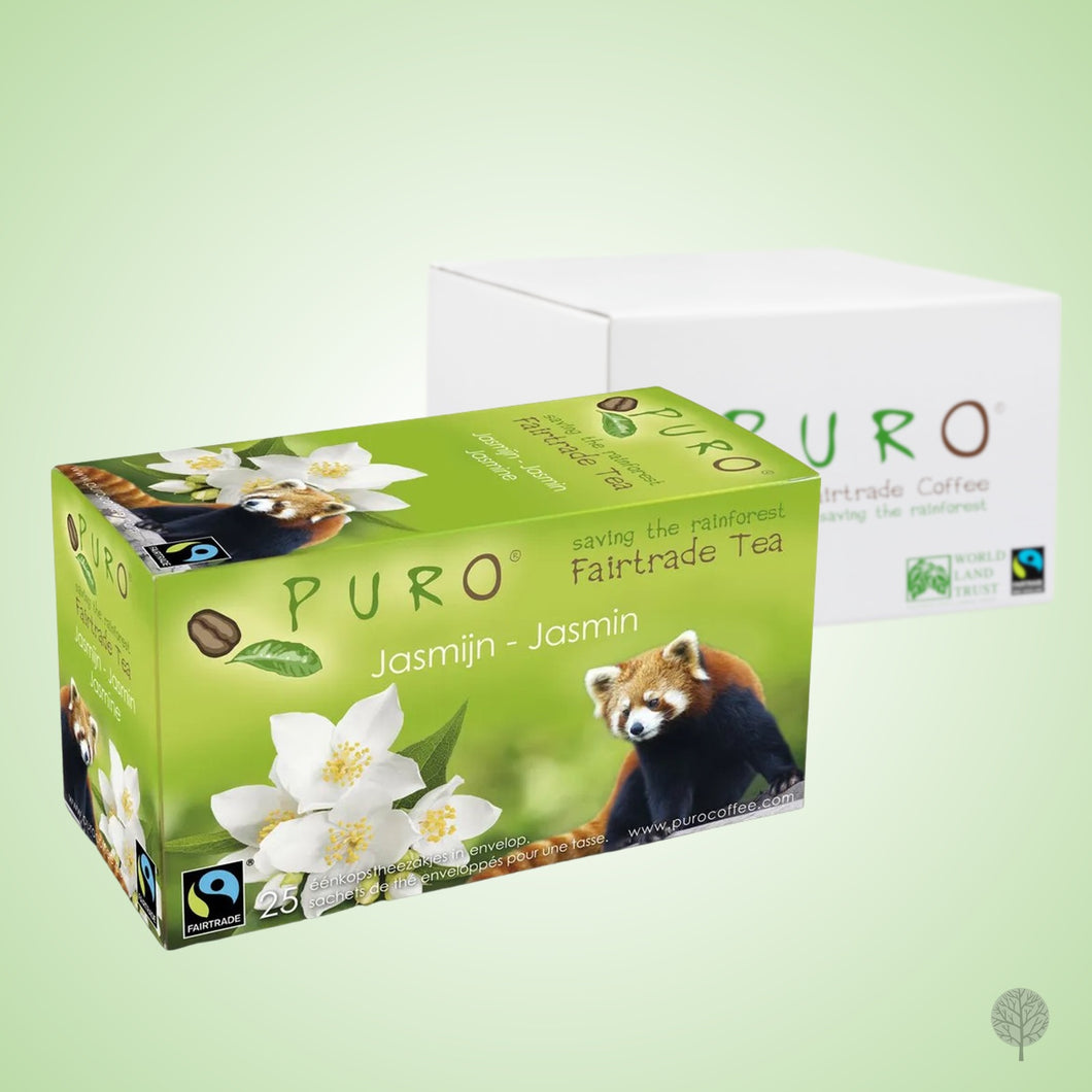 Puro Fairtrade Tea - Jasmine Green Tea - 25 Teabags x 6 boxes Carton