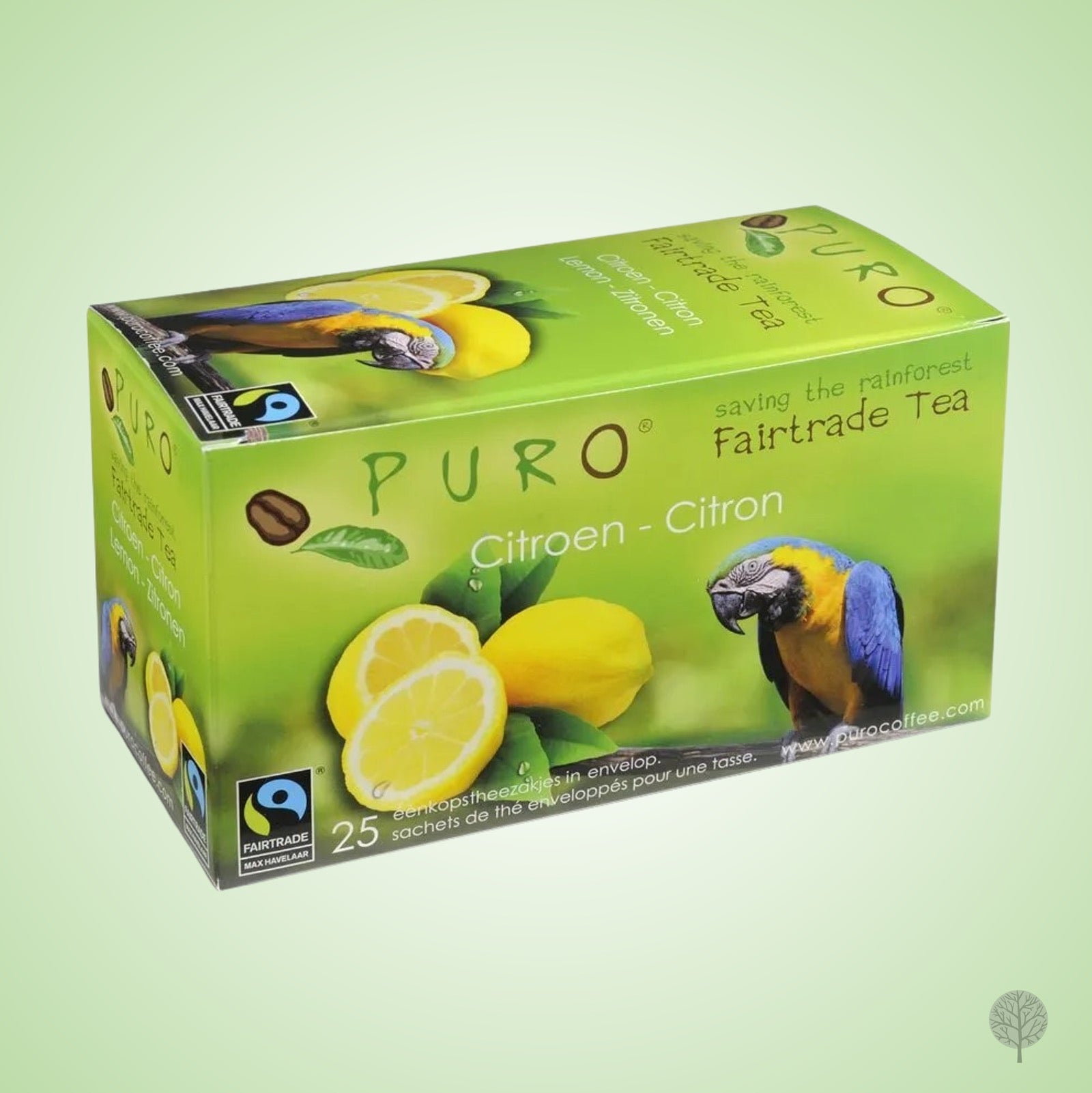 Puregro Tea Puro Fairtrade Tea - Lemon - 25 Teabags x 6 boxes Carton – Provenance ...
