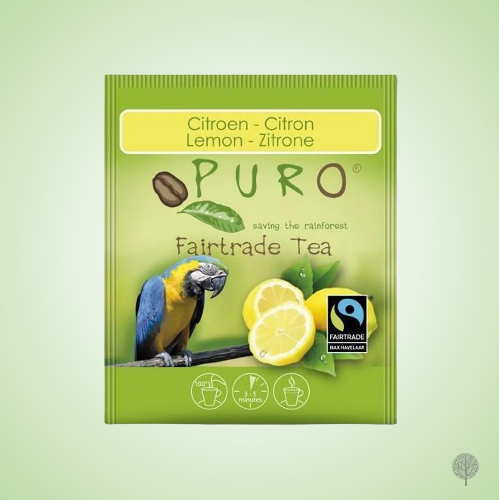 Puregro Tea Puro Fairtrade Tea - Lemon - 25 Teabags x 6 boxes Carton – Provenance ...