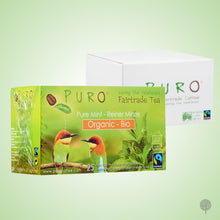 Load image into Gallery viewer, Puro Fairtrade Tea - Bio Organic Mint - 25 Teabags x 6 boxes Carton
