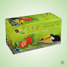 Load image into Gallery viewer, Puro Fairtrade Tea - Strawberry - 25 Teabags x 6 boxes Carton
