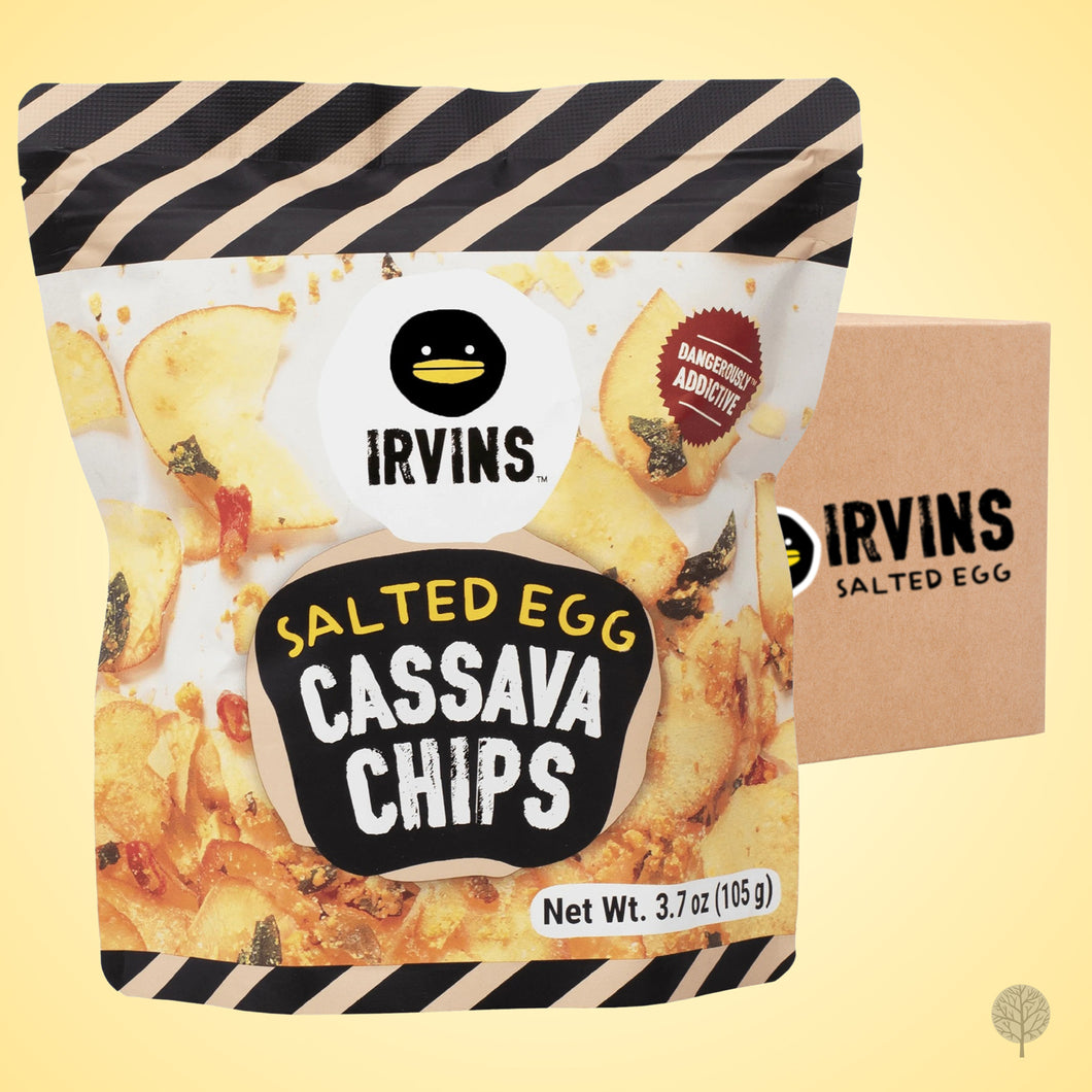 Irvins Salted Egg Cassava Chips - 105g x 24 pkts Carton