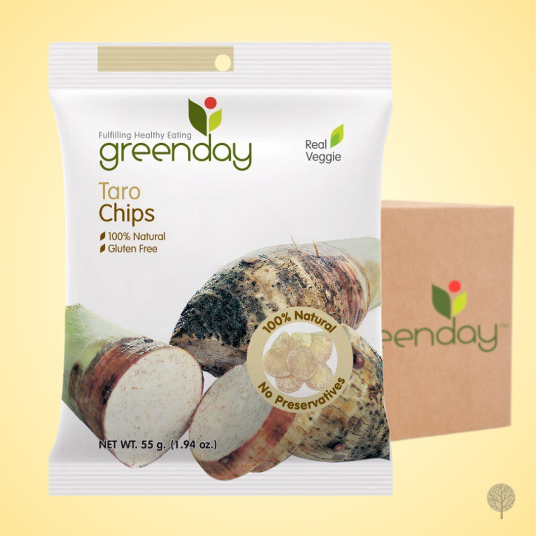 Greenday Veg Chips - Taro - 55g x 36 pkts Carton